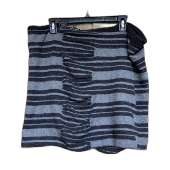 Eileen Fisher wool mohair infinity scarf in black and grey - Picture 1 of 5